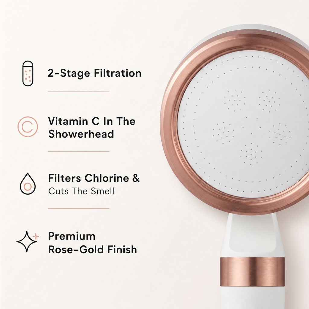 Filtered Shower Water. Visible Results. Now In the Palm of Your Hand.